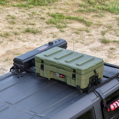 Camping Carry Car Roof Box 66L Capacity LLDPE Material Customized
